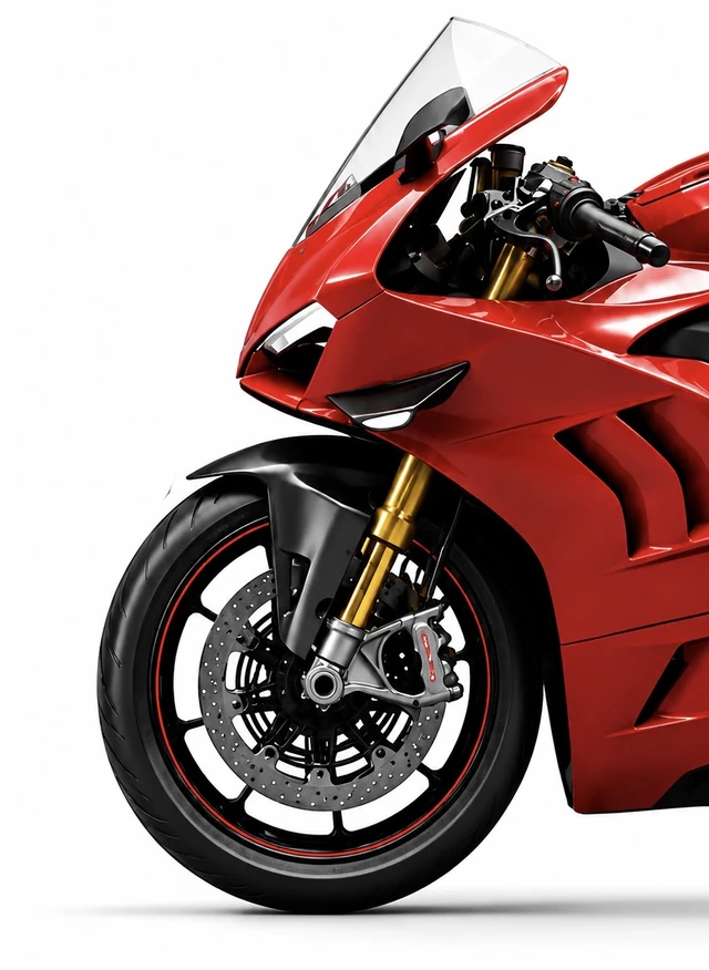 Rotes Sportmotorrad – Rheingau Bikes